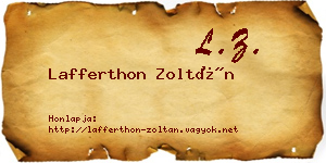 Lafferthon Zoltán névjegykártya